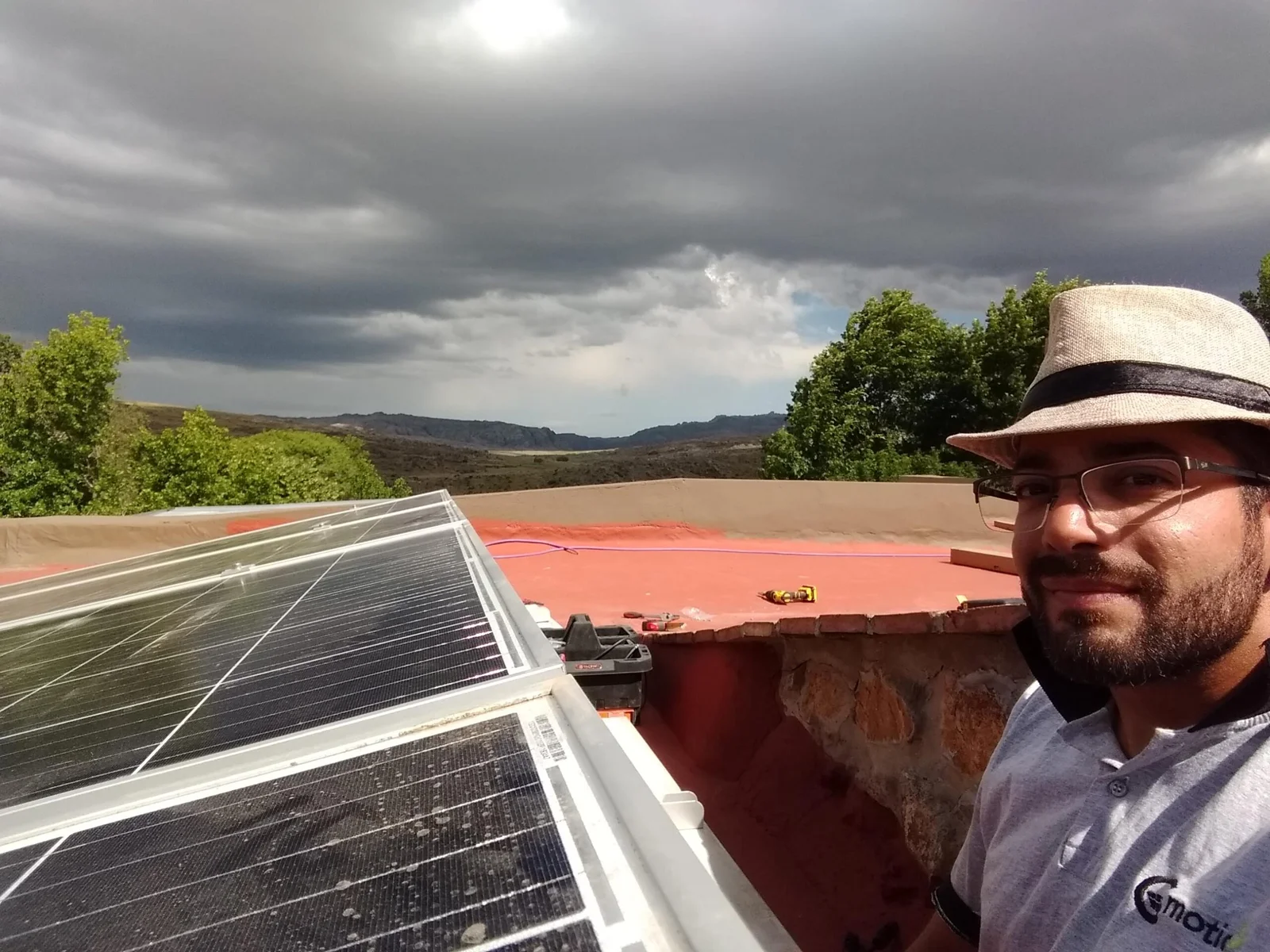 Paneles Amerisolar instalados en las Sierras de Córdoba